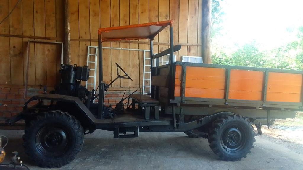 Carreta traçada e reduzida direção hidráulica 1 pistão